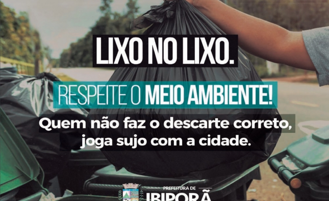 Descarte irregular de lixo suja a cidade, prejudica a população e diminui a qualidade de vida. Seja consciente!