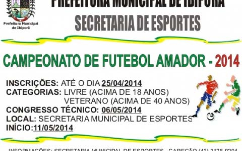 Abertas inscrições para o Campeonato de Futebol Amador 