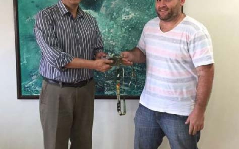 José Maria recebe atleta que se destacou no Open Brasil Championship de Judô