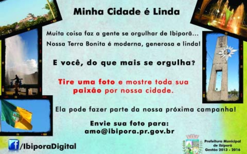 Administração Municipal lança campanha “Minha Cidade é Linda”