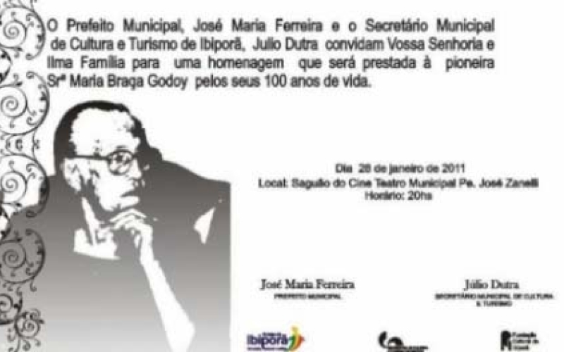 Prefeitura homenageia pioneira que completou 100 anos