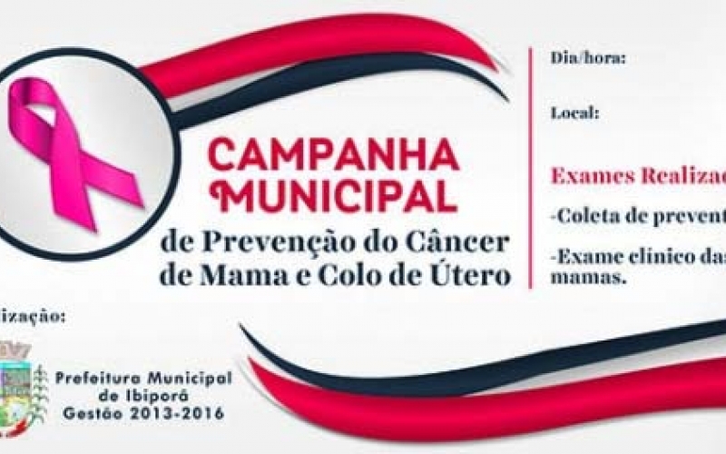 Campanha preventiva contra câncer de mama e colo de útero é realizada neste sábado (29)