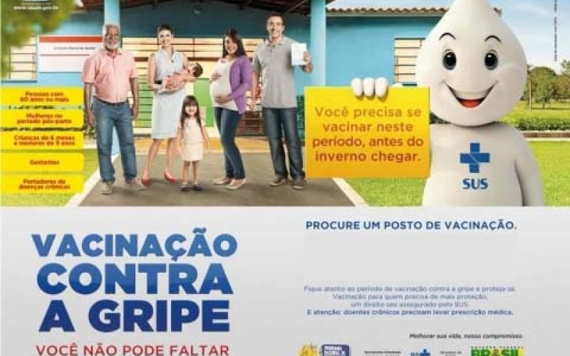 Campanha de vacinação contra gripe é prorrogada até sexta-feira (12)