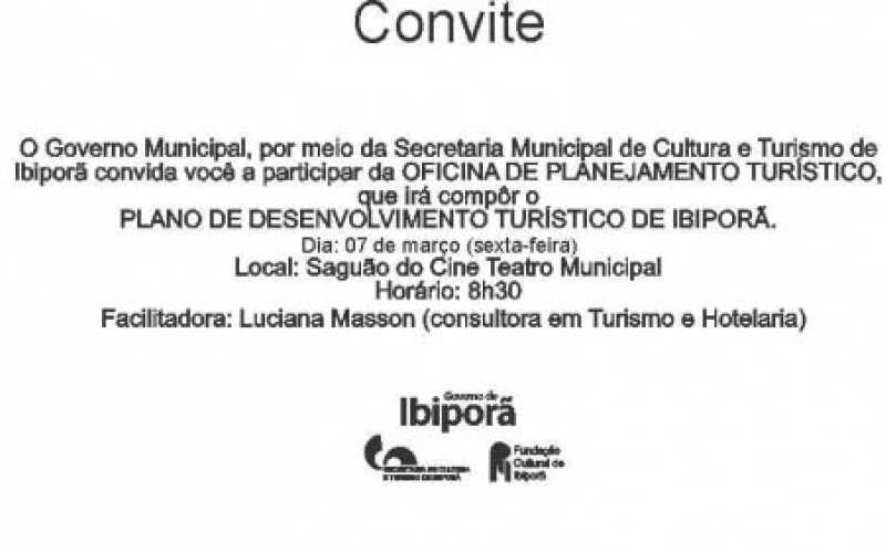 Oficina de Planejamento Turístico de Ibiporã