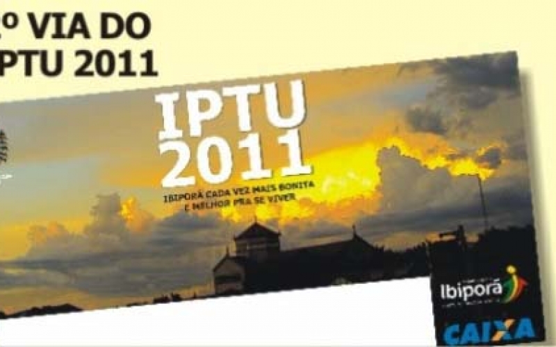 2º VIA DO IPTU 2011 ESTÁ DISPONÍVEL ON-LINE