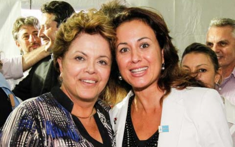 Sandra se encontra com Dilma na visita ao Norte do Paraná
