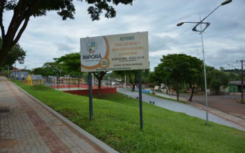 Administração Municipal entrega  revitalização da praça do Jd. San Rafael neste sábado (05)