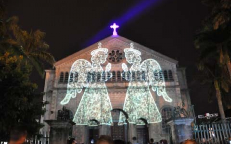 Projeção de Natal na Igreja Matriz de Ibiporã é atração até sexta-feira (22)   