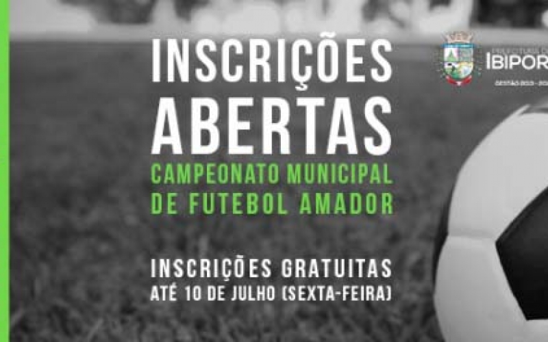 Inscrições para o Campeonato Municipal de Futebol Amador encerram nesta sexta (10)