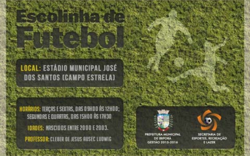 Prefeitura de Ibiporã oferece vagas para Escolinha de Futebol