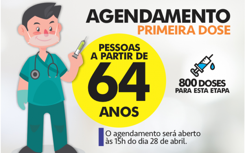 Agendamento para pessoas com mais de 64 anos