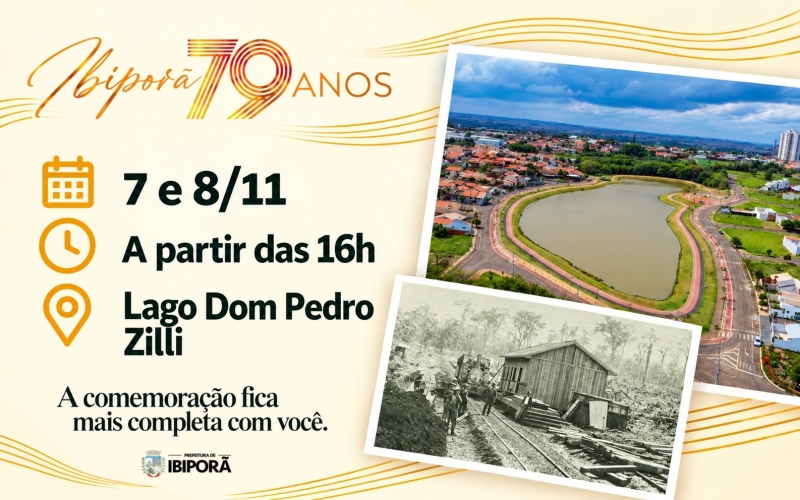 Aniversário de Ibiporã: atrações musicais e atividades celebram 79 anos da cidade 