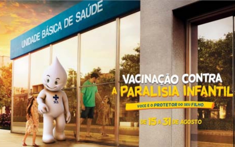 Campanha de vacinação contra a pólio começa neste sábado (15)