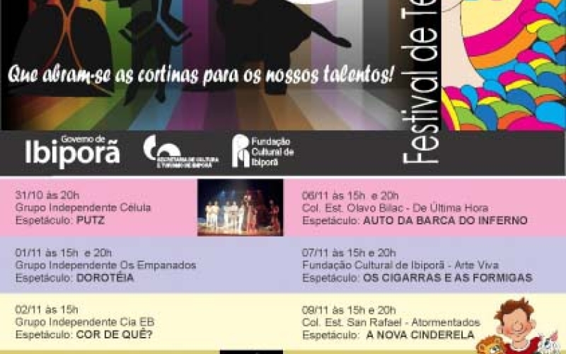 Saiu a programação do 10º Festibi