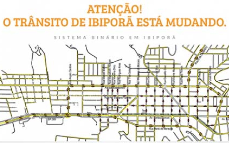 Ibiporã terá sistema binário em ruas da área central