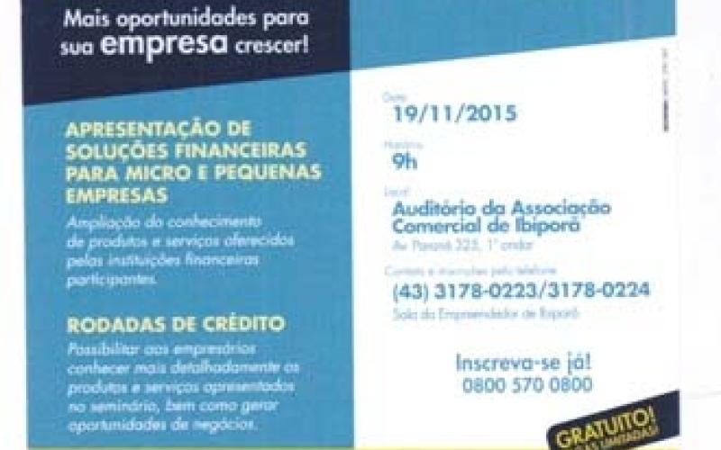 Administração Municipal promove Seminário de Crédito