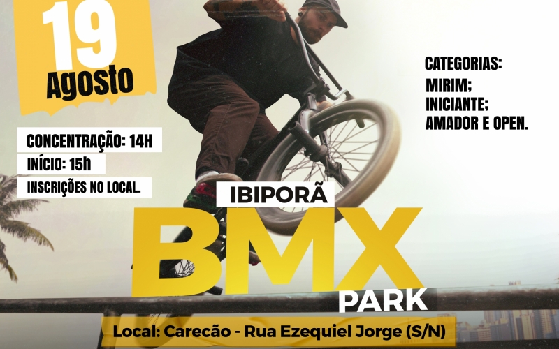 Abertas as inscrições gratuitas para o torneio de BMX PARK em Ibiporã
