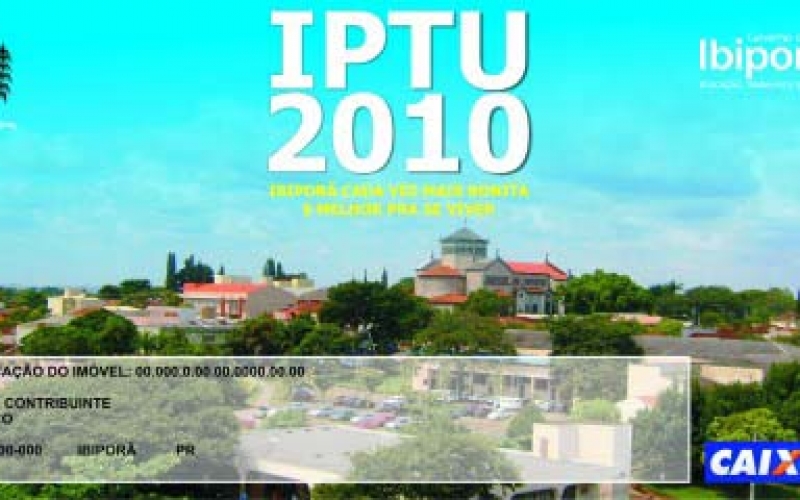 IPTU com desconto de 20% só até dia 10/2