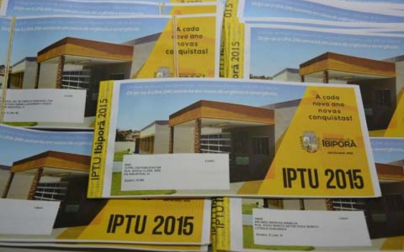 Carnês de IPTU começam a ser distribuídos na quarta-feira