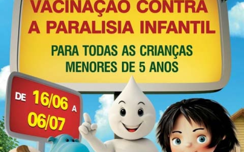 Vacinação contra a Pólio no sábado (16)