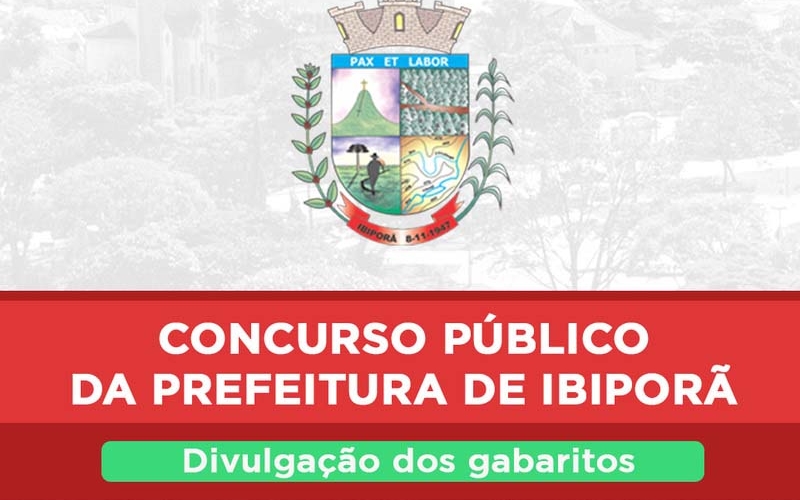 Divulgados gabaritos oficiais do Concurso da Prefeitura de Ibiporã