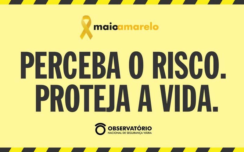 Campanha de trânsito Maio Amarelo é digital neste ano