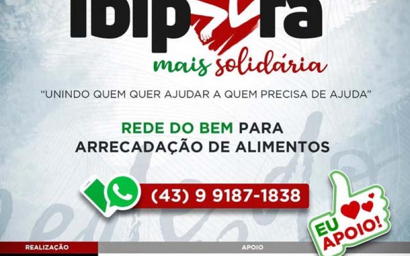 “Ibiporã mais solidária” arrecada alimentos