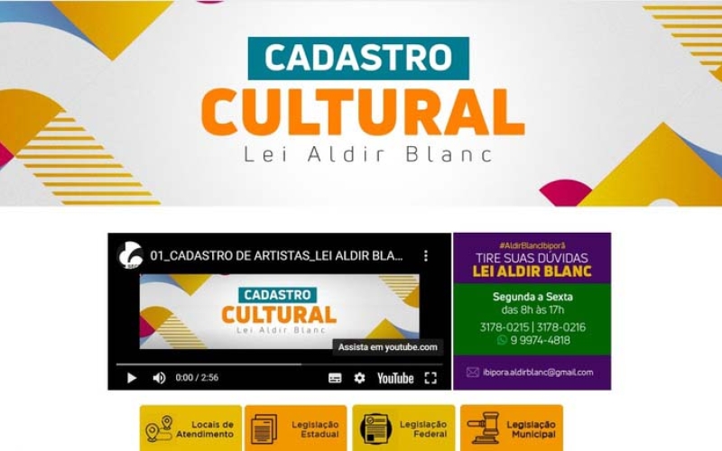 Artistas de Ibiporã já podem acessar recursos por meio da Lei Aldir Blanc