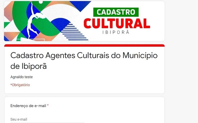 Faça o seu cadastro como agente cultural municipal