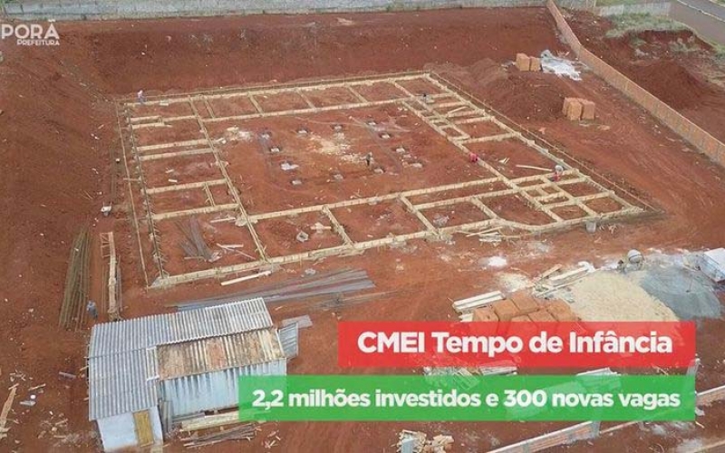 Prefeitura convida para o lançamento da obra do CMEI Tempo de Infância