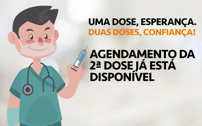 Em Ibiporã, vacinados com a 1ª dose nos inícios de março e abril, já podem agendar 2ª dose