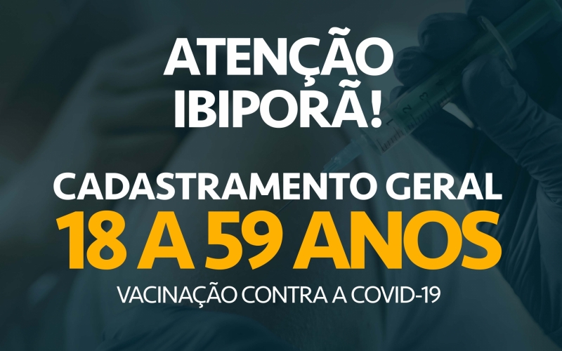 Maiores de 18 anos já podem realizar cadastro prévio para vacinação contra a COVID-19