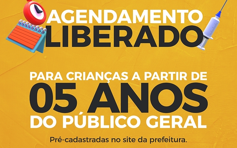 Ibiporã libera agendamento para vacinação contra a COVID-19 de crianças a partir dos 05 anos