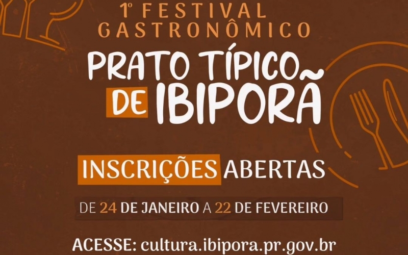 Secretaria Municipal de Cultura e Turismo lança o “1º Festival Gastronômico Prato Típico de Ibiporã”