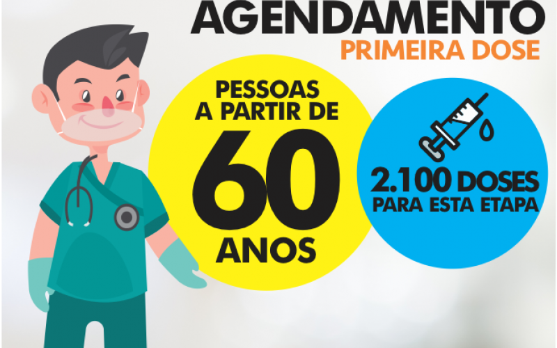 2.100 DOSES PARA PESSOAS A PARTIR DE 60 ANOS!