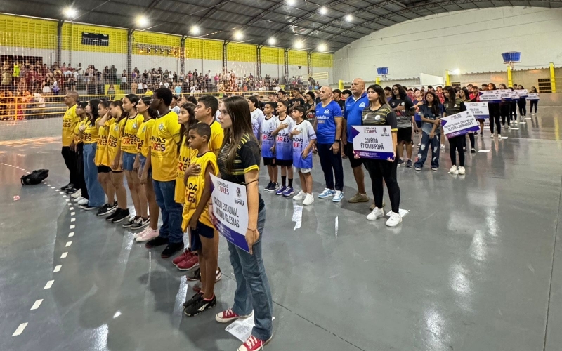 Em Ibiporã, terceira edição da Copa das Cores é iniciada e deve contar com a participação de 2500 estudantes durante a competição