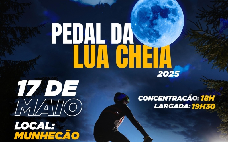 Contagem regressiva: últimos dias para se inscrever no Pedal da Lua Cheia, que será realizado neste sábado (17)