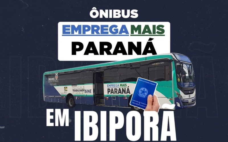Ibiporã recebe ônibus itinerante do programa “Emprega Mais Paraná” com serviços gratuitos de empregabilidade